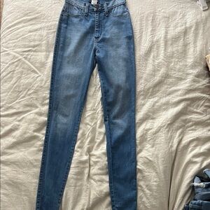 Fashion Nova Blue Skinny Jeans